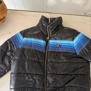 Aviator Nation Black and Blue Puffer Jacket